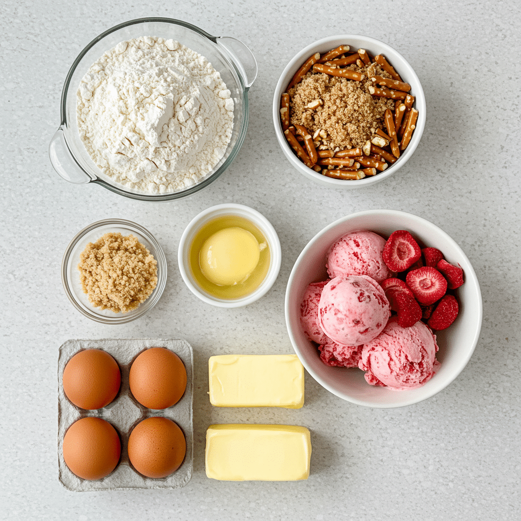 Strawberry Pretzel Cookie Ice Cream Sandwiches: A Sweet & Salty Summer Delight 6 Ingredients for Strawberry Pretzel Cookie Ice Cream Sandwiches