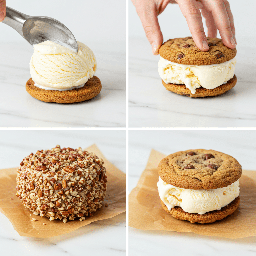 Butter Pecan Ice Cream Sandwiches: Easy No-Bake Family Dessert 8 Steps to make butter pecan ice cream sandwiches
